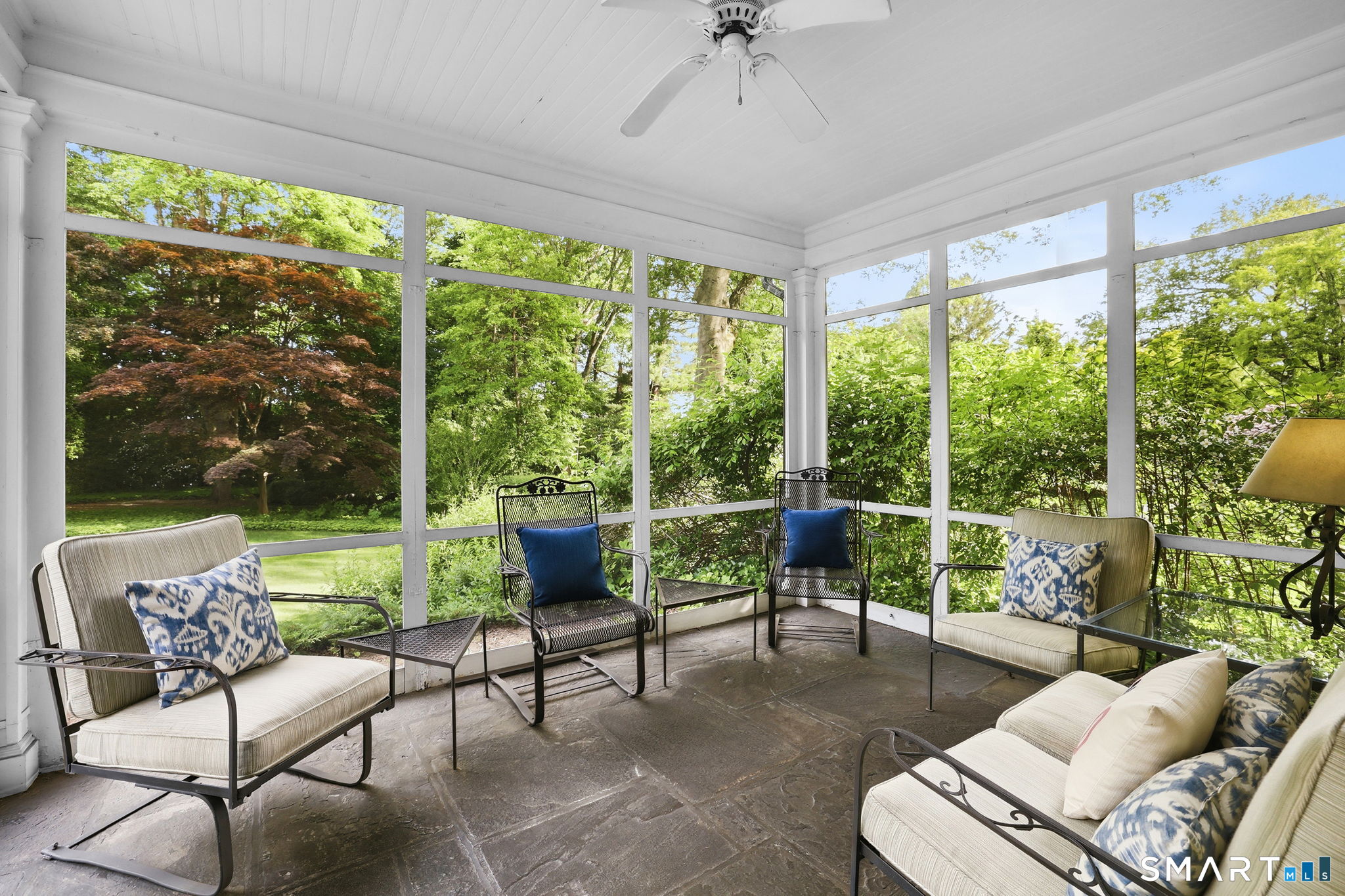 73 Inwood Road Fairfield, CT 06825 - Photo 21 of 40 Charming 3-Season Porch with exceptional breezes and views.