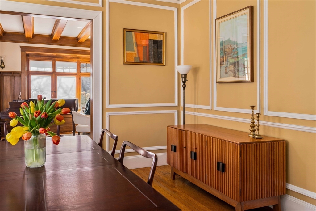 289 Clinton Road Brookline, MA 02445 - Photo 12 of 24 a front view of a house with wooden floor and furniture