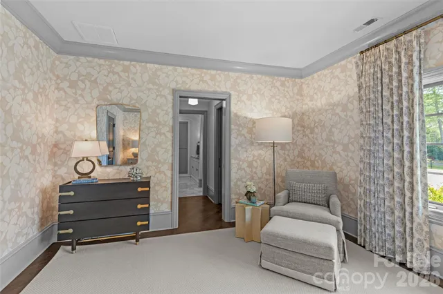 a bathroom with a double vanity sink and mirror