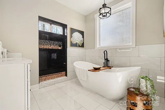 a bathroom with a sink and a shower