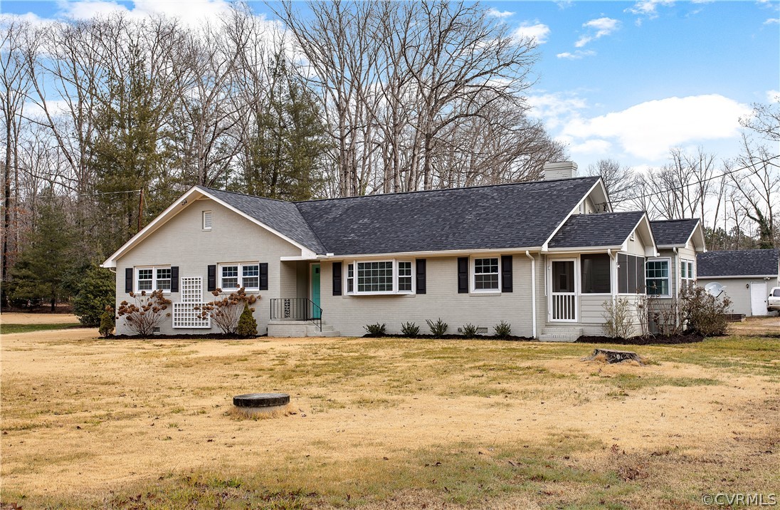 Exterior view, front of home