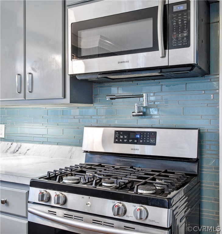 13007 Lewis Road Chester, VA 23831 - Photo 13 of 37 Kitchen view of gas stove and pot filler