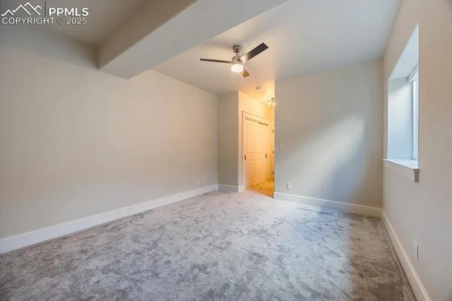 an empty room with a natural light