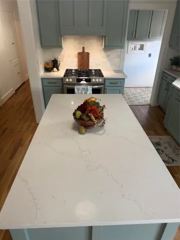 a kitchen with a sink a stove and refrigerator