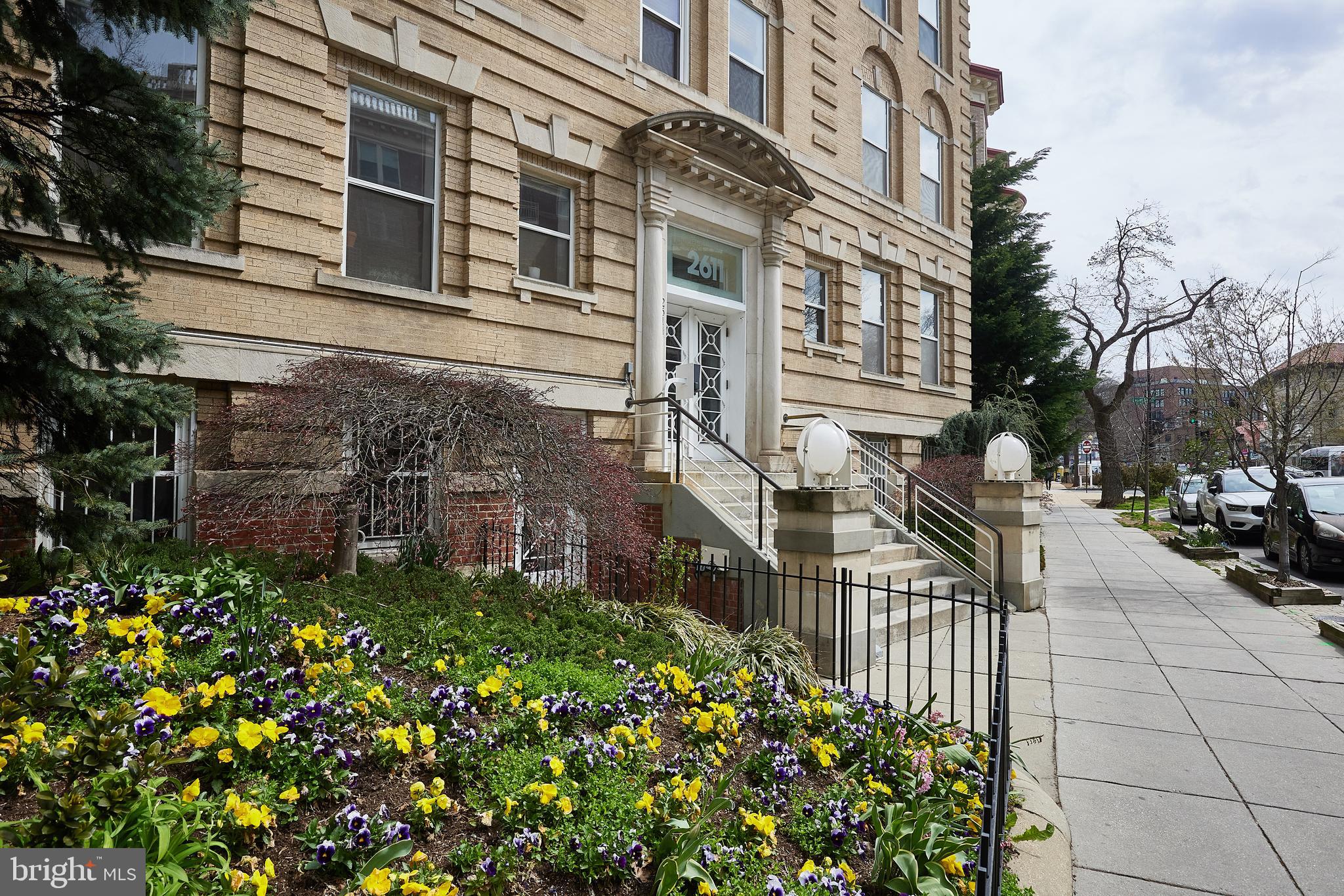 2611 Adams Mill Road Northwest, Unit 405 Washington, DC 20009 - Photo 21 of 38 Building entrance and garden