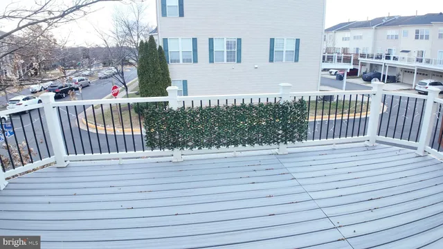 a view of a wooden deck