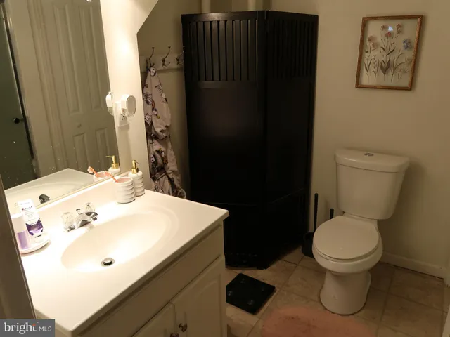 a bathroom with a sink toilet and a mirror