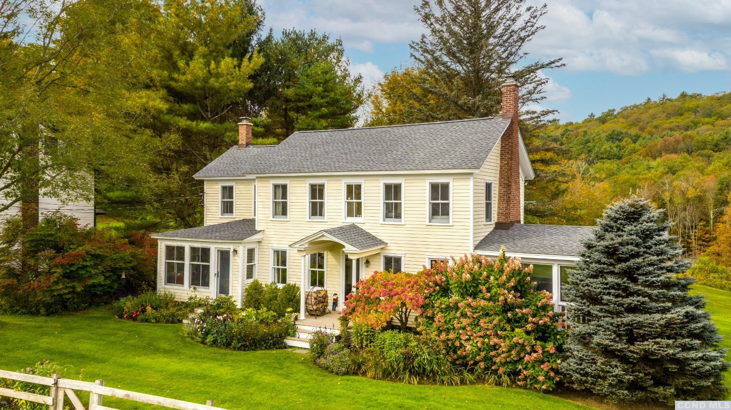 56 Beebe Pond Road Canaan, NY 12029 - Photo 46 of 50 a aerial view of a house with garden