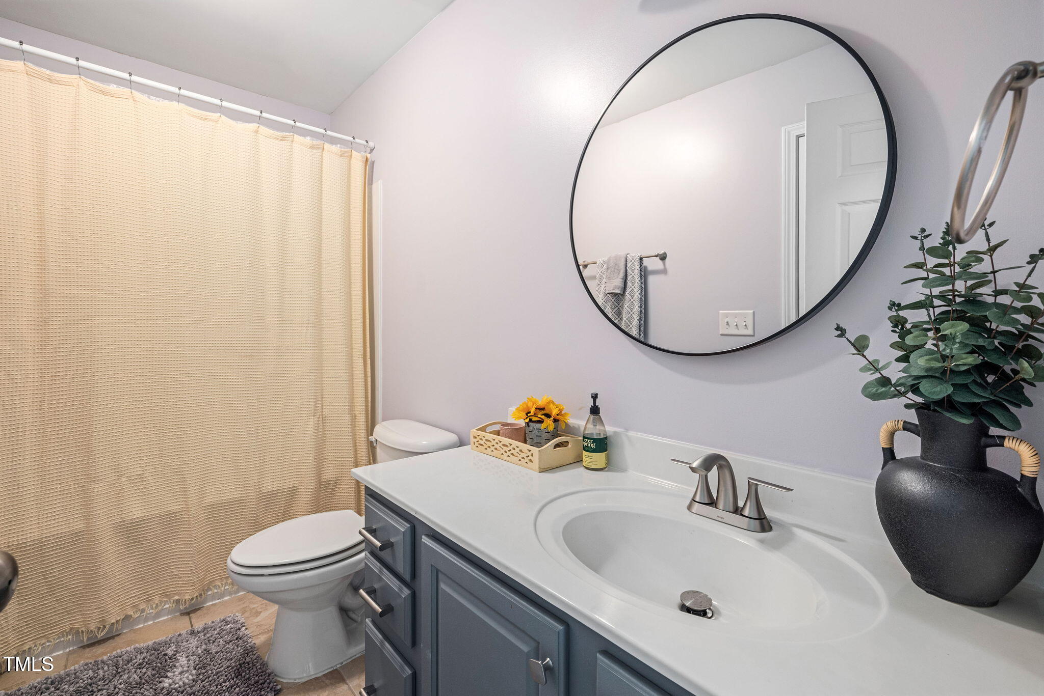 992 Ambergate Apex, NC 27502 - Photo 24 of 39 a bathroom with a sink a toilet and a mirror