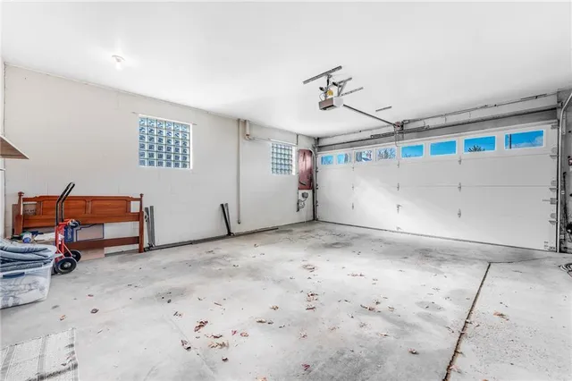 a view of a hall with stairs