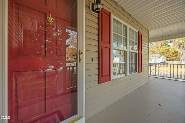 a view of a house with a glass door