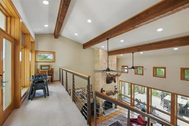 a bed room with a bed and furniture