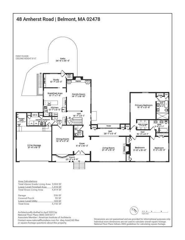 48 Amherst Road Belmont, MA 02478 - Photo 25 of 26 a picture of a floor plan
