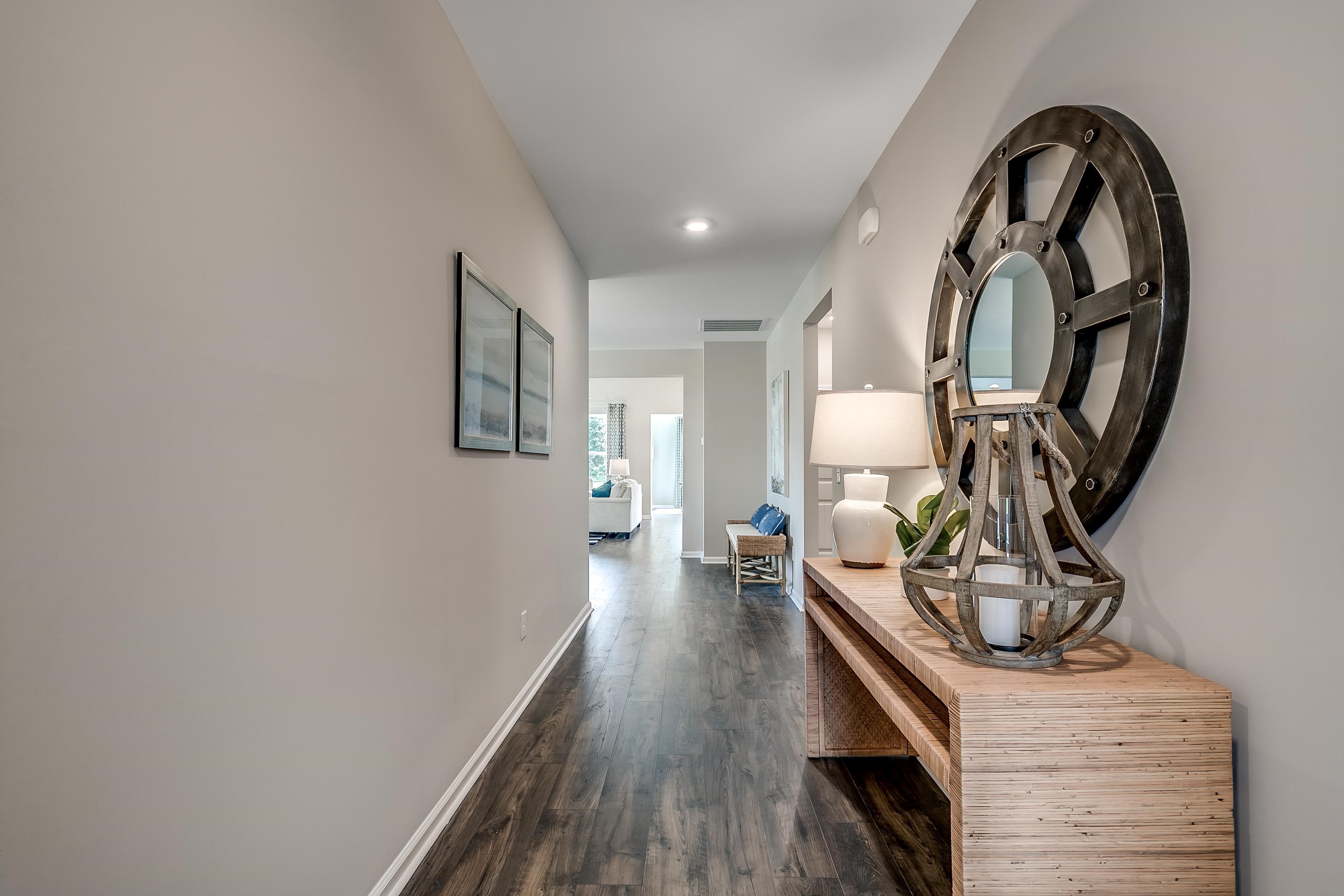 580 Kapalua Loop Little River, SC 29566 - Photo 2 of 24 Hallway featuring dark wood-style flooring and recessed lighting