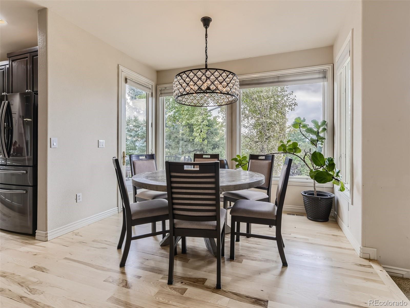992 West Ridge Road Littleton, CO 80120 - Photo 14 of 44 a view of a dining room with furniture window and outside view