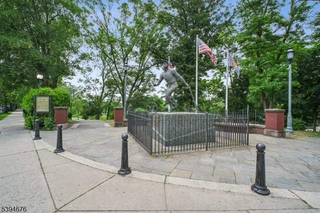 a view of street and patio