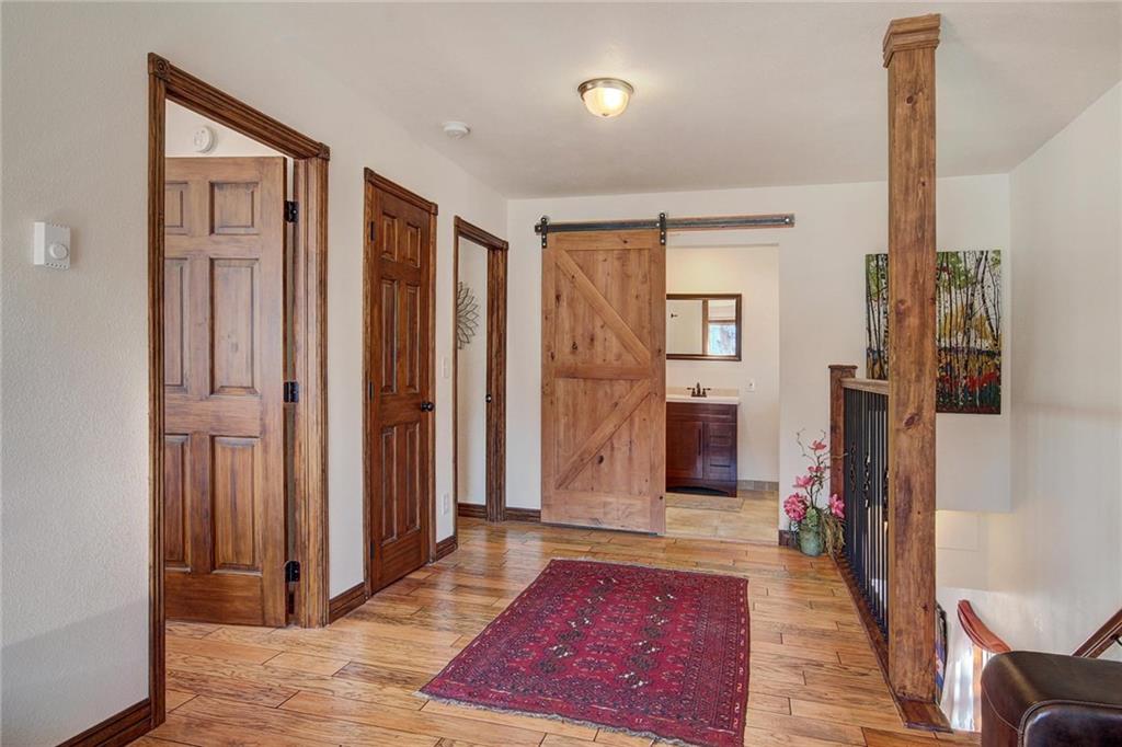 187 Rasor Drive Keystone, CO 80435 - Photo 17 of 24 a living room with a rug a fireplace and a walk in closet