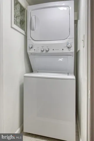 a close view of washer and dryer