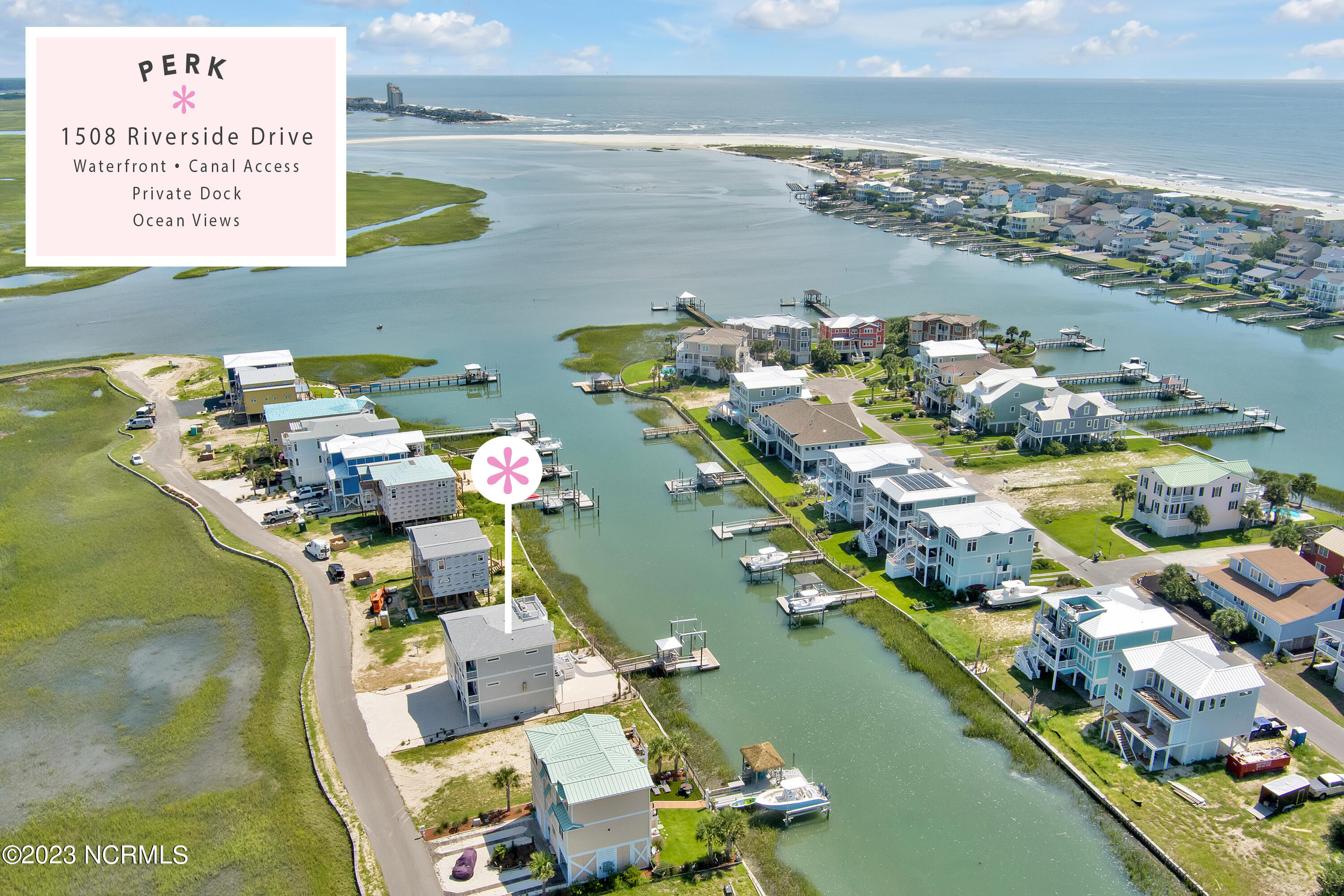 1508 Riverside Drive Sunset Beach, NC 28468 - Photo 3 of 38 1508RiversideDriveSkyView_16