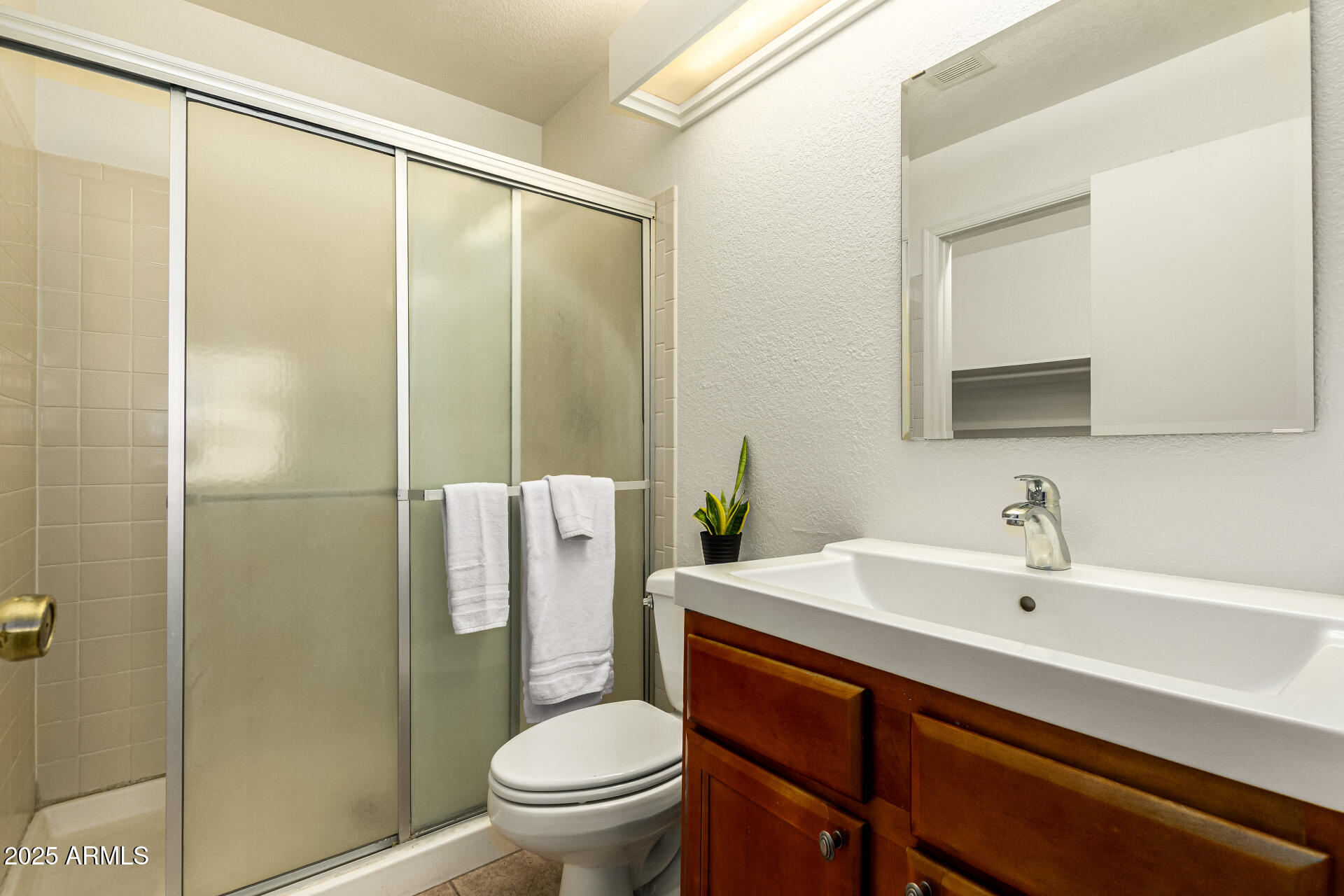1312 East Stephens Drive Tempe, AZ 85283 - Photo 14 of 26 a bathroom with a sink a toilet and shower