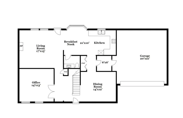 a picture of a floor plan