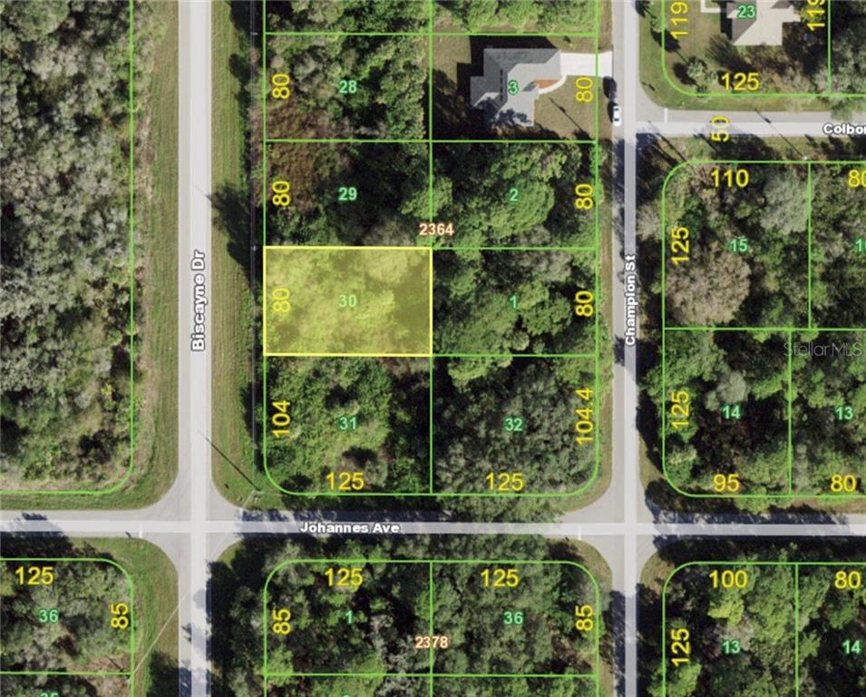 Aerial GIS plat map view of Lot 30