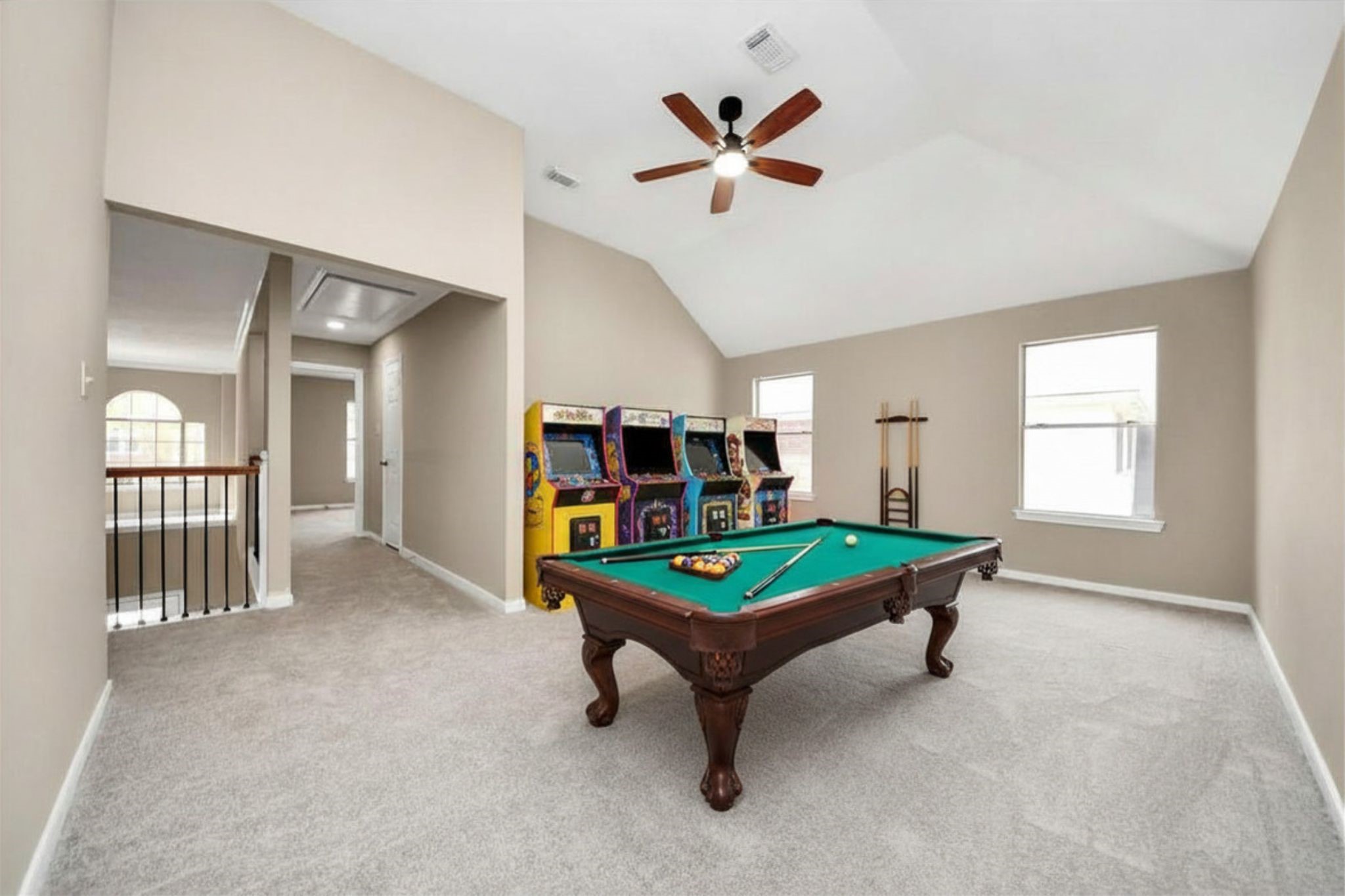 19030 Keyturn Lane Humble, TX 77346 - Photo 32 of 50 a room with pool table and windows