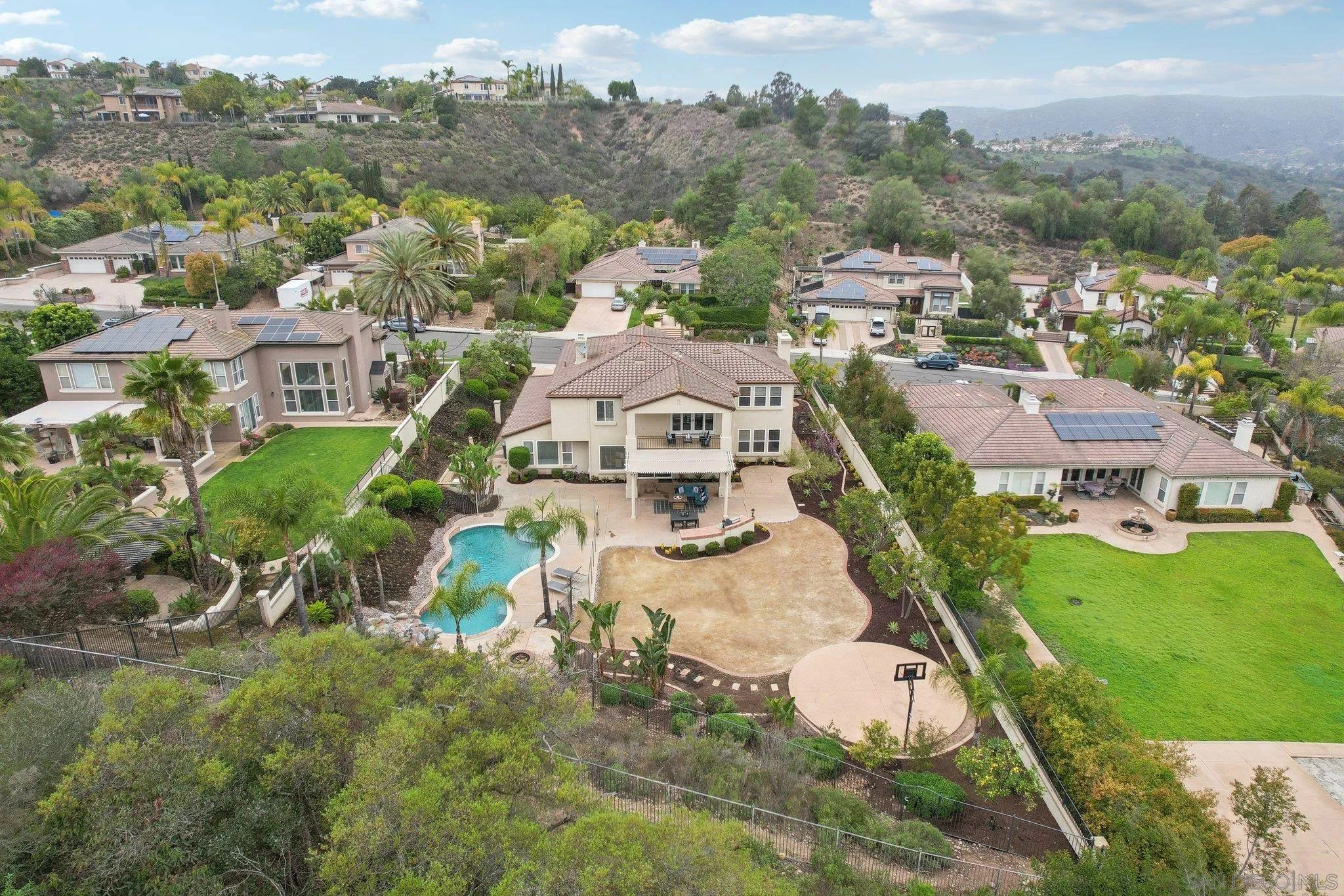 11781 Treadwell Drive Poway, CA 92064 - Photo 54 of 63 an aerial view of residential houses with outdoor space and trees