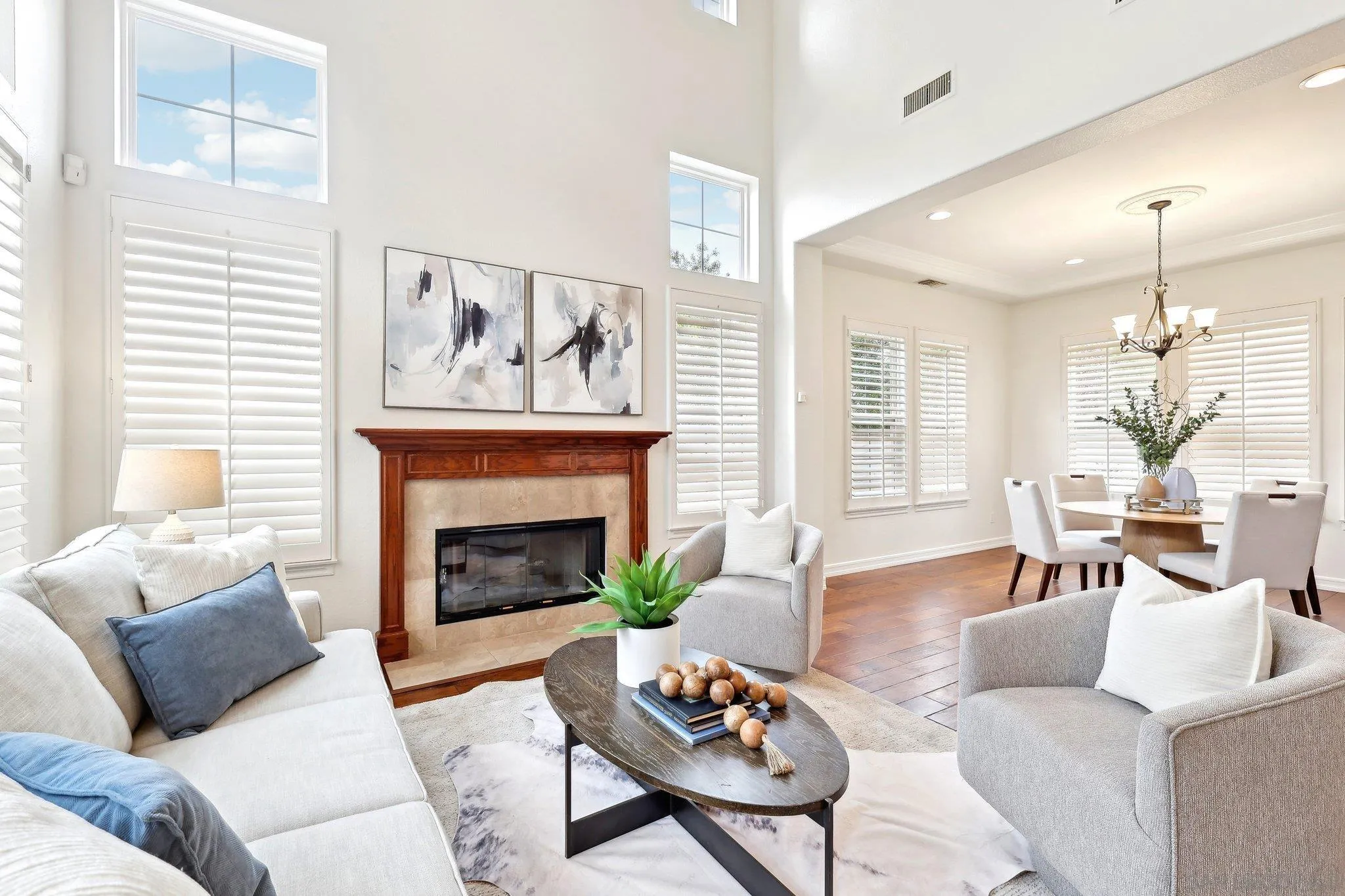 11781 Treadwell Drive Poway, CA 92064 - Photo 6 of 63 a living room with furniture and a fireplace