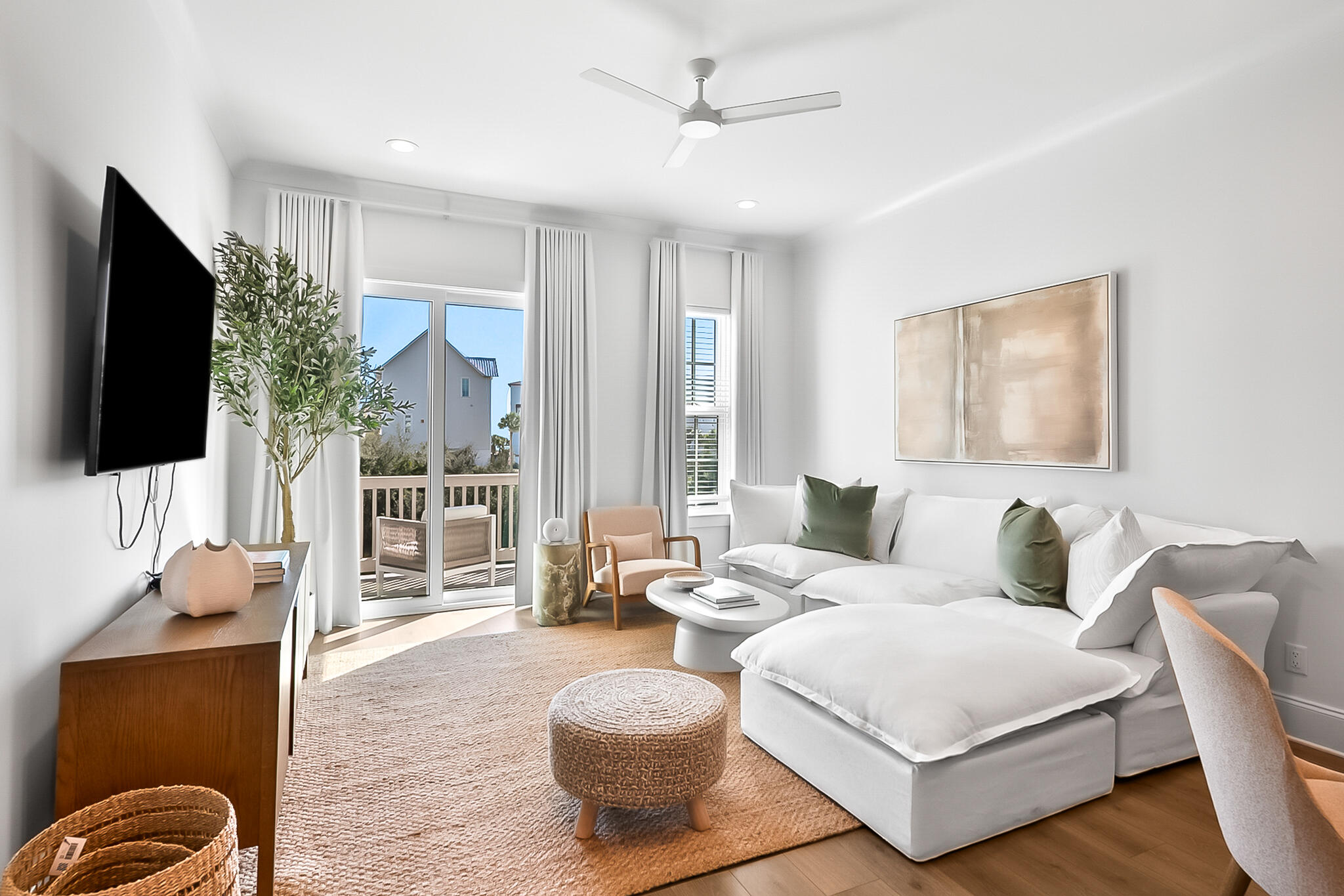 70 Marthas Lane, Unit 2204 Santa Rosa Beach, FL 32459 - Photo 10 of 29 a bedroom with a bed and flat screen tv