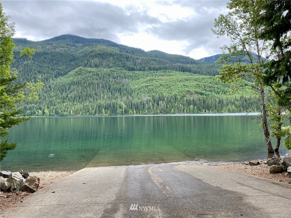 8711 Kachess Lake Road Easton, WA 98925 - Photo 17 of 24 a view of a lake with a mountain in the background