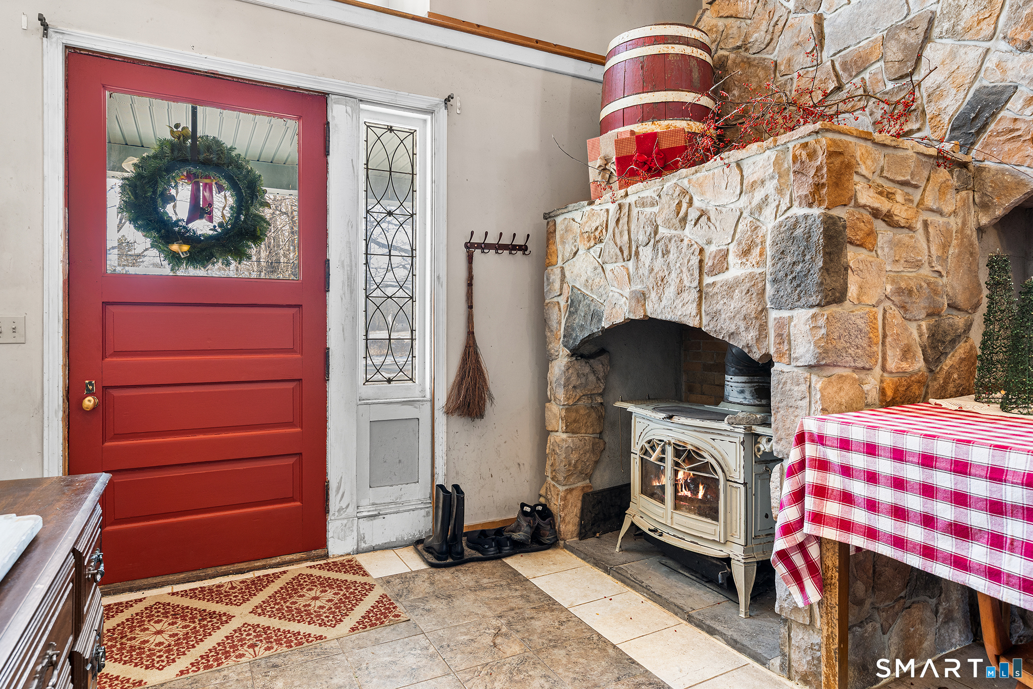 280 Village Hill Road Willington, CT 06279 - Photo 4 of 35 a bedroom with a bed and a fireplace