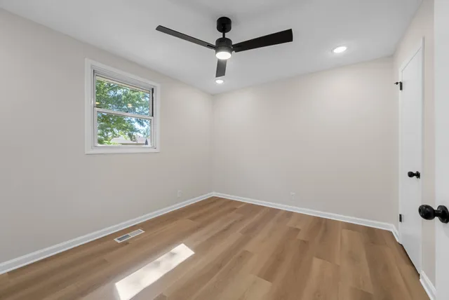 an empty room with a window