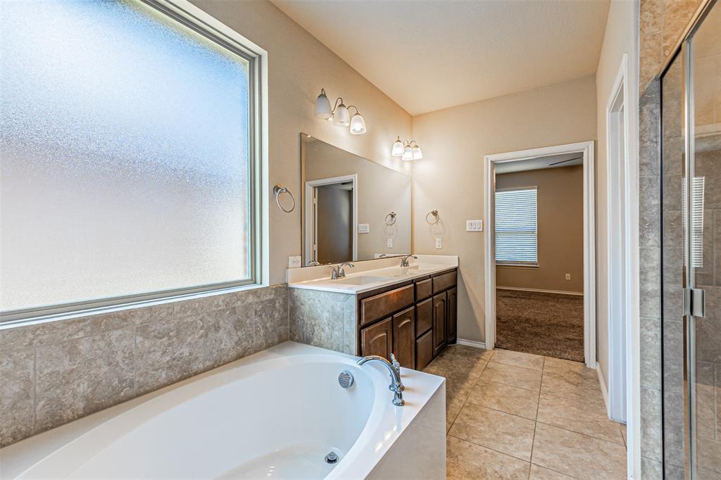 11460 Starlight Ranch Fort Worth, TX 76052 - Photo 20 of 33 a bathroom with a bathtub and a sink