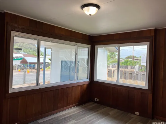 a room with large windows