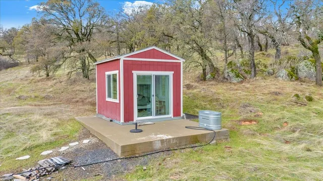 a front view of a building with street
