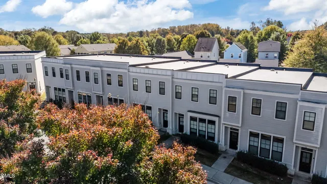 a view of a building from a balcony