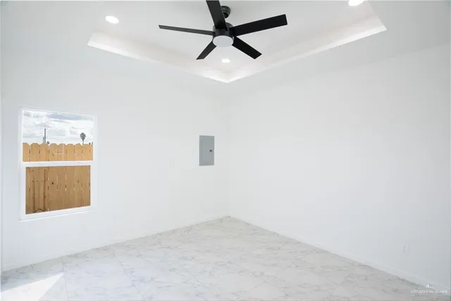 a view of a window in an empty room