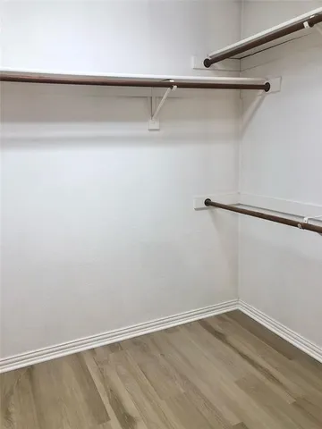 a view of small space with racks on the wall