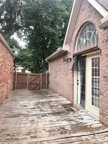 a backyard of a house