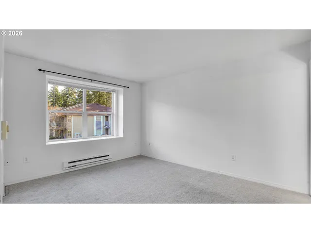 a open living room with a window