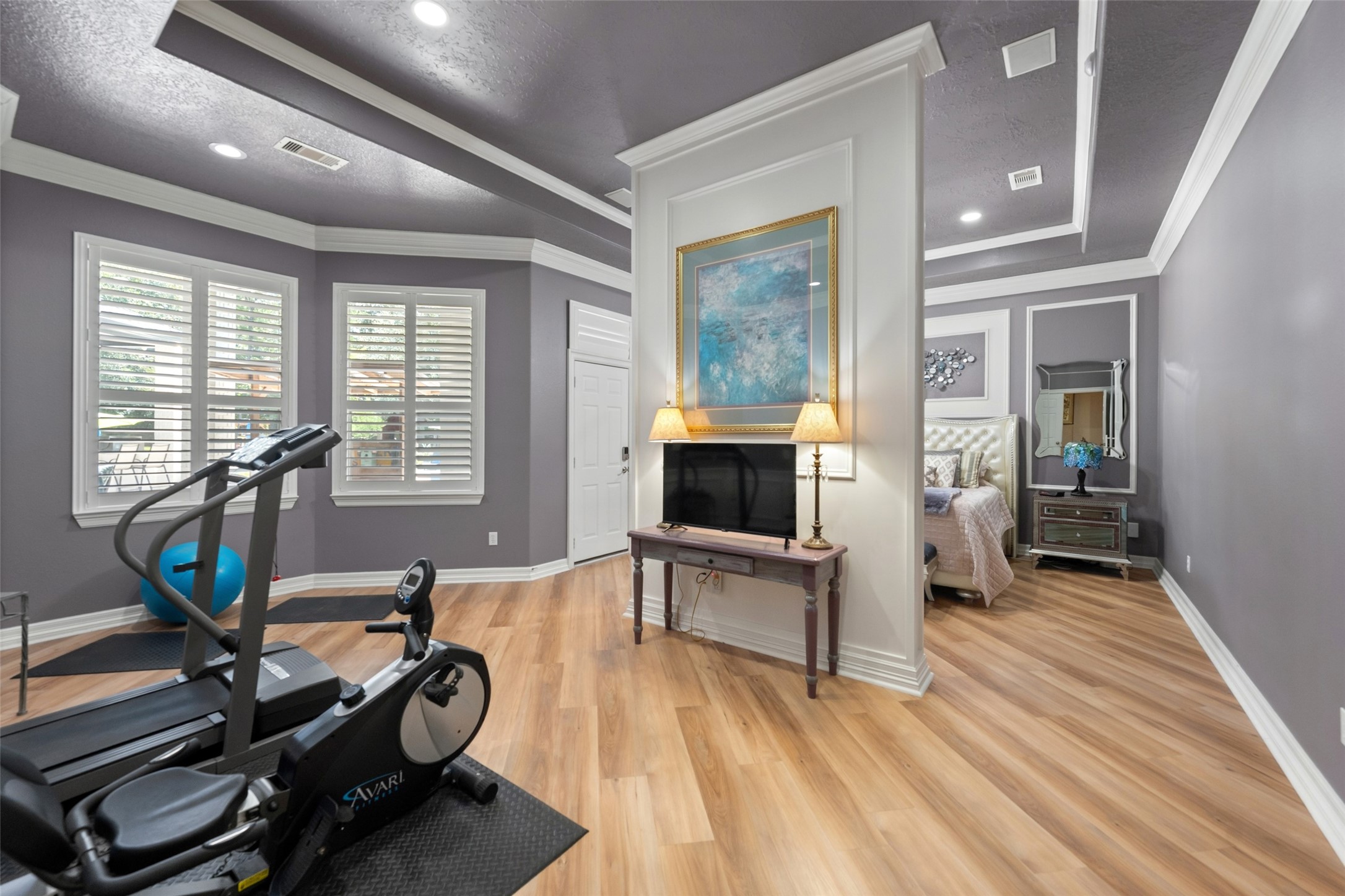 38053 Windy Ridge Trail Magnolia, TX 77355 - Photo 22 of 50 Master bedroom has private workout/TV area.