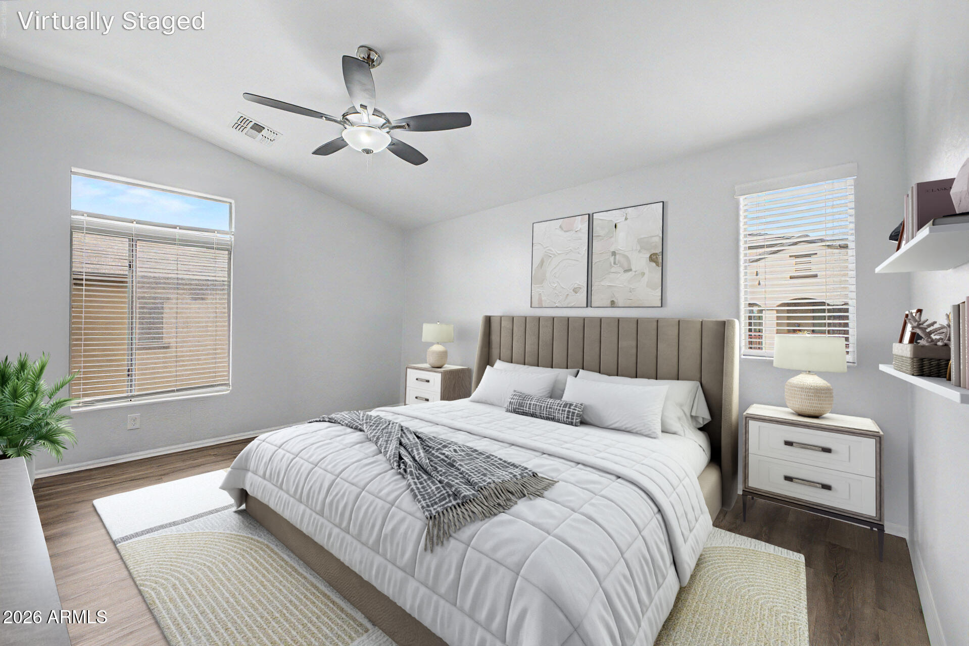 2725 East Mine Creek Road, Unit 1187 Phoenix, AZ 85024 - Photo 13 of 37 a bedroom with bed and window