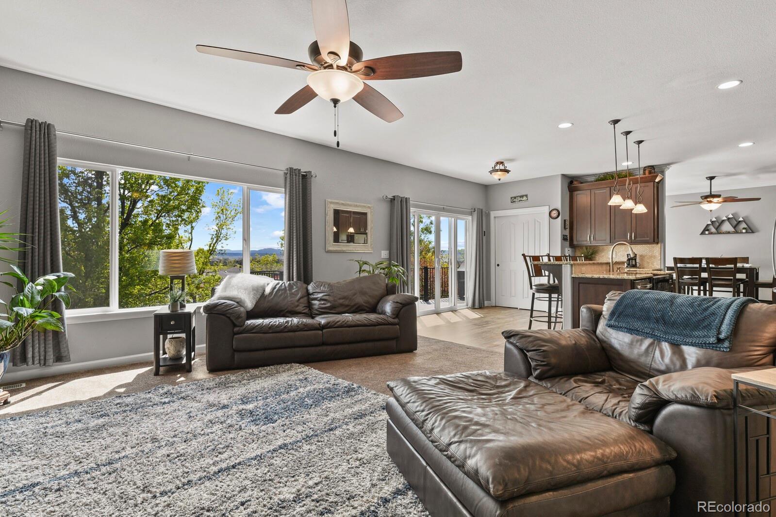 21018 Saddleback Circle Parker, CO 80138 - Photo 19 of 50 a living room with furniture and a large window