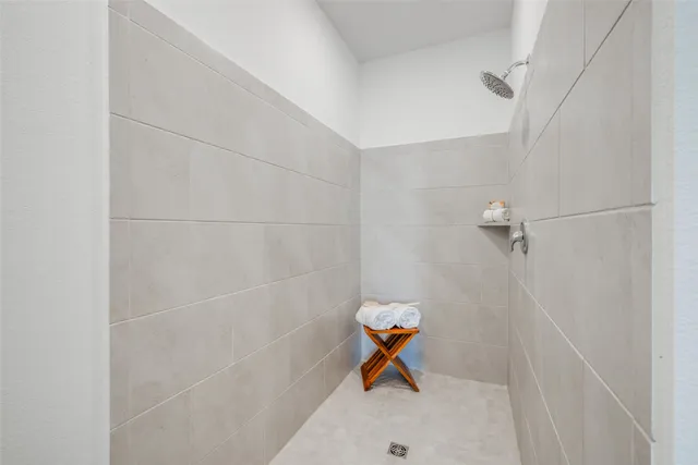 a view of a room with rack on the wall