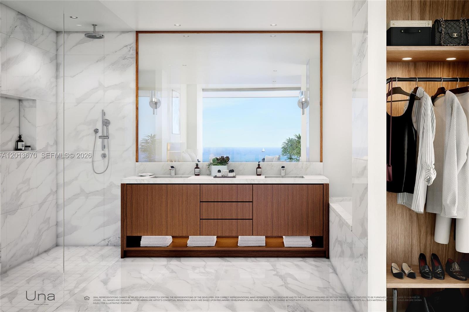 175 Southeast 25th Road, Unit 4202 Miami, FL 33129 - Photo 13 of 16 a bathroom with a sink mirror and shower