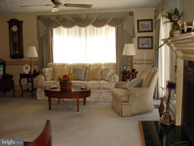 8109 Shore Road Dundalk, MD 21222 - Photo 3 of 30 Bright Living Room w/Sliders to Deck, Fireplace