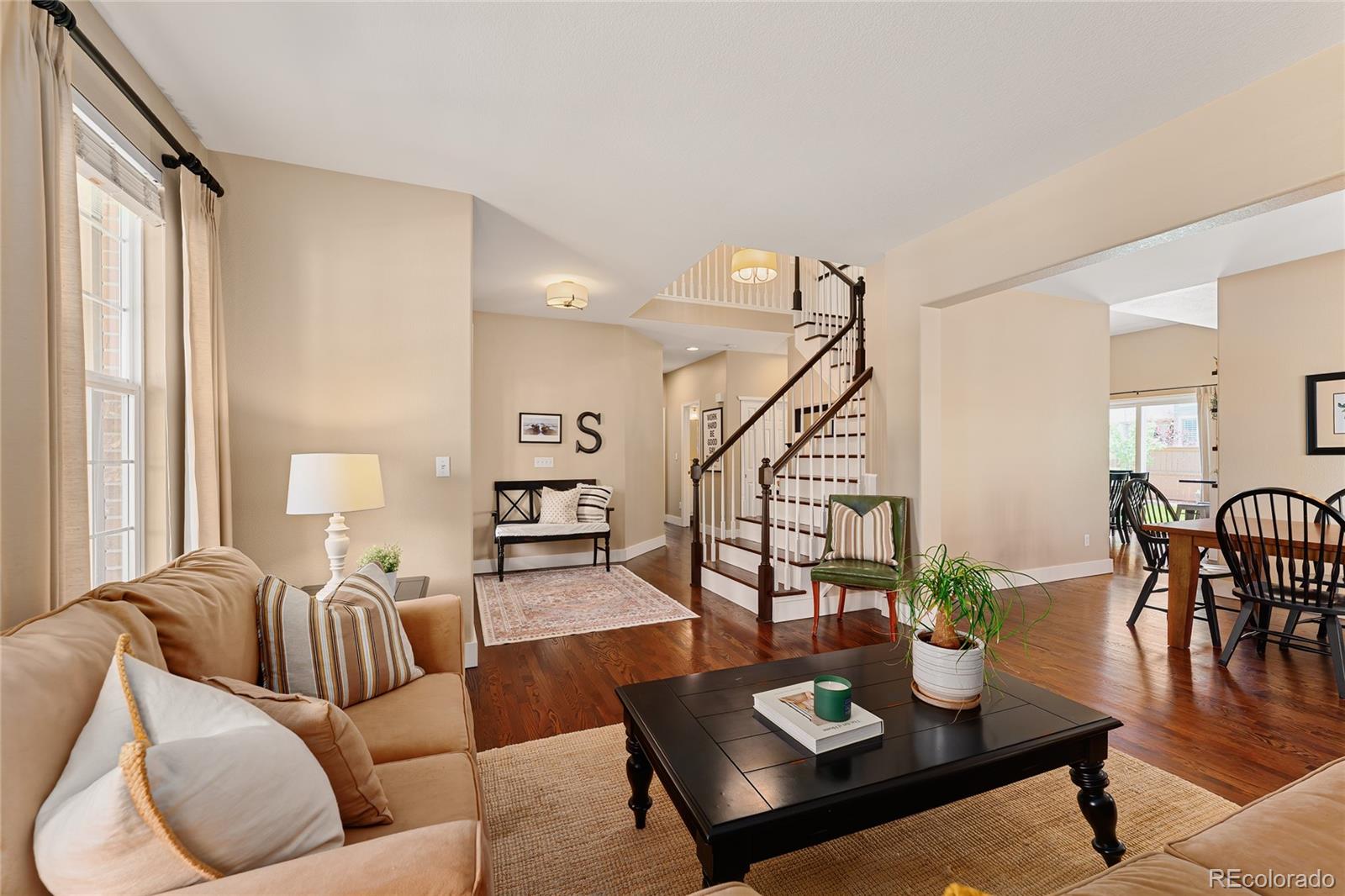 9441 South Hackberry Lane Highlands Ranch, CO 80129 - Photo 11 of 50 a living room with furniture and wooden floor