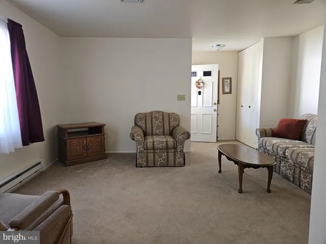 a living room with furniture and a couch