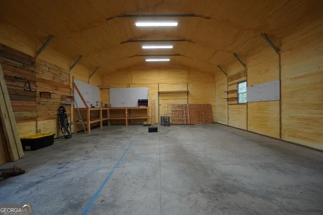 a view of lake with green space